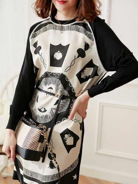 casual dresses sentry cavalry printed dressed in silk with long sleeves released knitting feminine spring spell mulberry wzit, Black;gray
casual dresses sentry cavalry printed dressed in silk with long sleeves released knitting feminine spring spell mulberry wzit, Black;gray