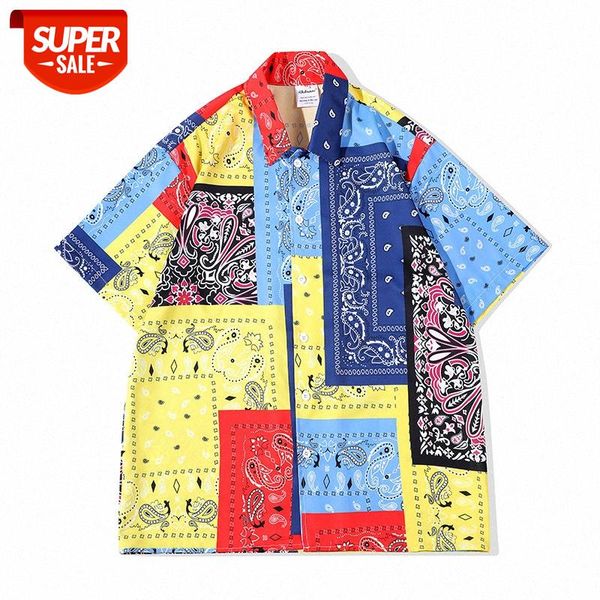 retro vintage flower shirt men's stitching contrast cashew west coast gangster american street #rl9f, White;black
retro vintage flower shirt men's stitching contrast cashew west coast gangster american street #rl9f, White;black