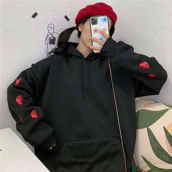 oversized harajuku strawberry embroidery lavender pink sweatshirt autumn winter women kawaii loose long sleeves hoodies, Black
oversized harajuku strawberry embroidery lavender pink sweatshirt autumn winter women kawaii loose long sleeves hoodies, Black