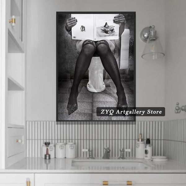 paintings read the spaper on toilet poster black white women pography canvas painting wall art pictures for living room
paintings read the spaper on toilet poster black white women pography canvas painting wall art pictures for living room