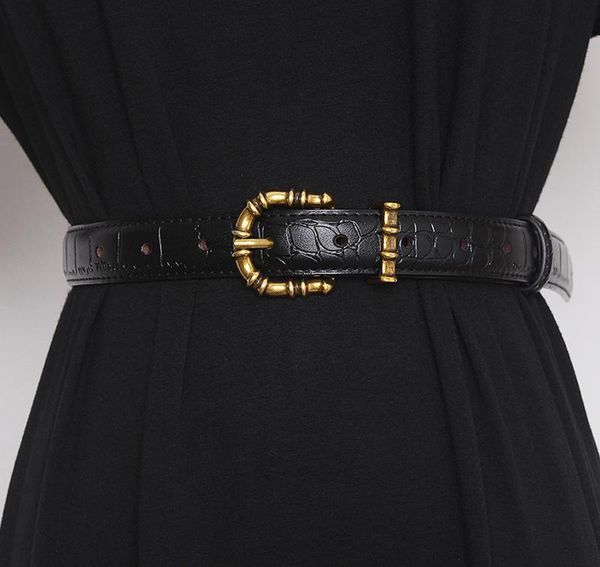 belts women's runway fashion genuine leather cummerbunds female dress corsets waistband decoration narrow belt r261, Black;brown
belts women's runway fashion genuine leather cummerbunds female dress corsets waistband decoration narrow belt r261, Black;brown