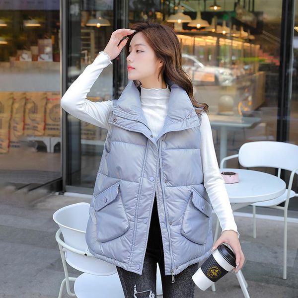 women's vests kuyomens autumn winter casual sleeveless women vest jacket cotton padded for female stand collar ladies zipper waistcoat, Black;white
women's vests kuyomens autumn winter casual sleeveless women vest jacket cotton padded for female stand collar ladies zipper waistcoat, Black;white
