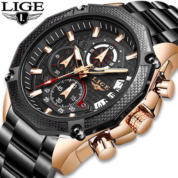 wristwatches relogio masculino lige sport chronograph mens watches full steel quartz clock waterproof big dial watch men, Slivery;brown
wristwatches relogio masculino lige sport chronograph mens watches full steel quartz clock waterproof big dial watch men, Slivery;brown