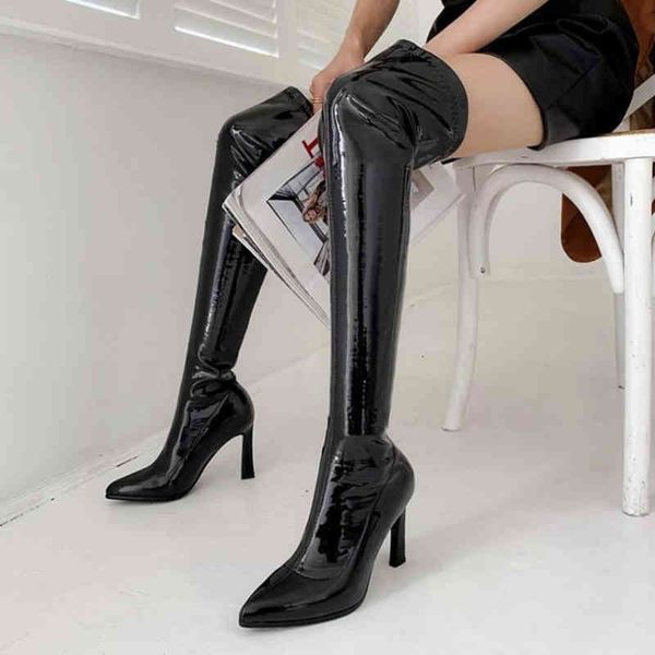 boots novo joelho super botas femininas laca couro net vermelho salto alto apontou rosto brilhante elástico jazz dança 5xko, Black
boots novo joelho super botas femininas laca couro net vermelho salto alto apontou rosto brilhante elástico jazz dança 5xko, Black