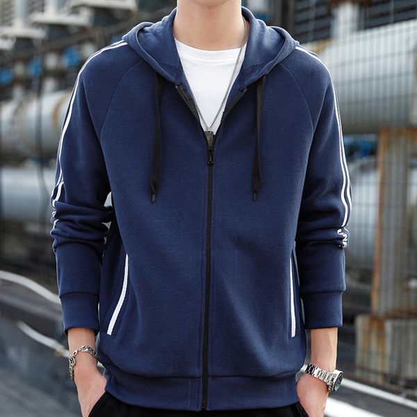 autumn and winter hooded cardigan sweater korean long sve t-shirt sports casual men's hoodie coat, Black
autumn and winter hooded cardigan sweater korean long sve t-shirt sports casual men's hoodie coat, Black