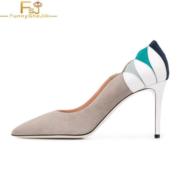dress shoes grey flock stilettos patchwork high heels women pumps pointed toe slip on large size 14 16 ladies fashion concise fsj, Black
dress shoes grey flock stilettos patchwork high heels women pumps pointed toe slip on large size 14 16 ladies fashion concise fsj, Black
