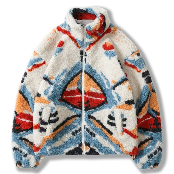 men's jackets men harajuku lambswool zipper jacket coat streetwear abstract pattern windbreaker winter padded cotton outwear, Black;brown
men's jackets men harajuku lambswool zipper jacket coat streetwear abstract pattern windbreaker winter padded cotton outwear, Black;brown