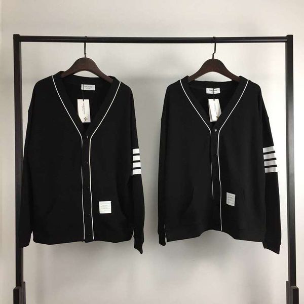hoodies autumn and winter tb left sleeve four bar printing couple terry sweater cardigan, Black
hoodies autumn and winter tb left sleeve four bar printing couple terry sweater cardigan, Black