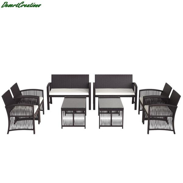 camp furniture 8 pieces outdoor rattan chair & table patio set sofa for garden, backyard, porch and poolside, brown
camp furniture 8 pieces outdoor rattan chair & table patio set sofa for garden, backyard, porch and poolside, brown