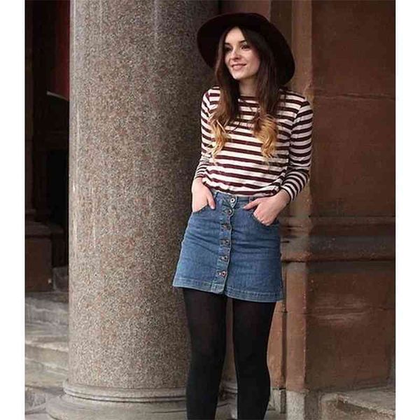 women's sweaters european and american summer fashion girl's wear round collar long sleeve striped leisure t shirt pv9u, White;black
women's sweaters european and american summer fashion girl's wear round collar long sleeve striped leisure t shirt pv9u, White;black