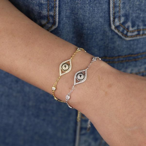 micro pave cz lucky evil eye charm link chain bracelet bohemia boho fashion chic women bangle, Golden;silver
micro pave cz lucky evil eye charm link chain bracelet bohemia boho fashion chic women bangle, Golden;silver