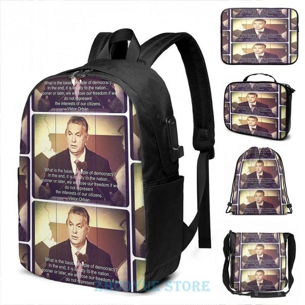 backpack graphic print viktor orban - democratic om quote usb charge men school bags women bag travel laptop
backpack graphic print viktor orban - democratic om quote usb charge men school bags women bag travel laptop