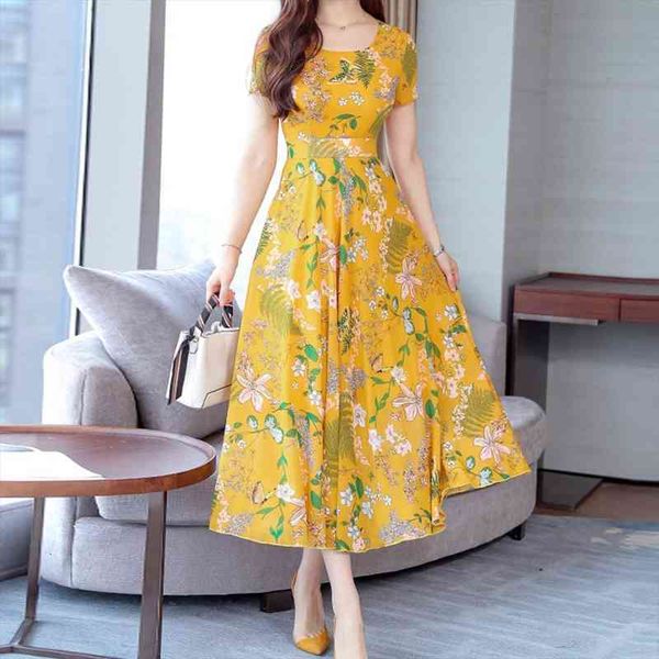 bohemia summer yellow floral chiffon midi dress plus size boho dresses elegant women party short sleeve dress sukienka 40, Black;gray
bohemia summer yellow floral chiffon midi dress plus size boho dresses elegant women party short sleeve dress sukienka 40, Black;gray