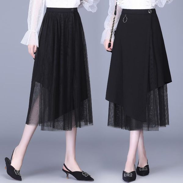 skirts irregular mesh black skirt women 2021 spring high waist mom a-line mid-length two-sided veil
skirts irregular mesh black skirt women 2021 spring high waist mom a-line mid-length two-sided veil