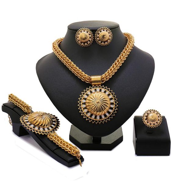 earrings & necklace right fashion african wedding woman costume bridal jewelry set noble gold charming bracelet ring, Silver
earrings & necklace right fashion african wedding woman costume bridal jewelry set noble gold charming bracelet ring, Silver