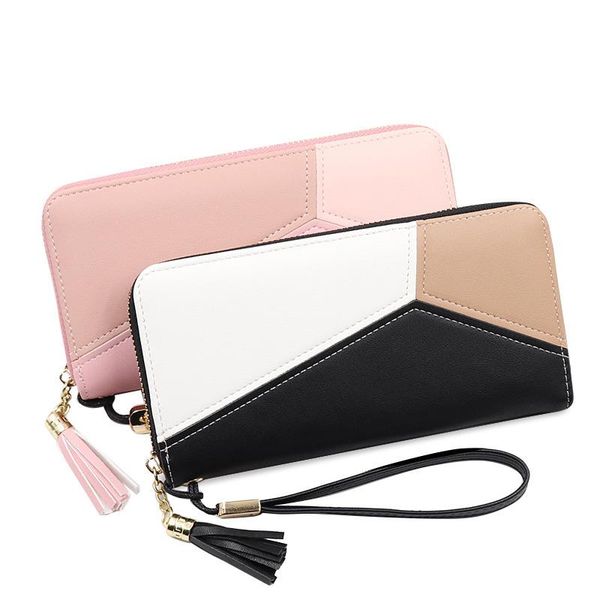 wallets geometric leather women long zipper coin purses tassel design clutch wallet female money holder, Red;black
wallets geometric leather women long zipper coin purses tassel design clutch wallet female money holder, Red;black