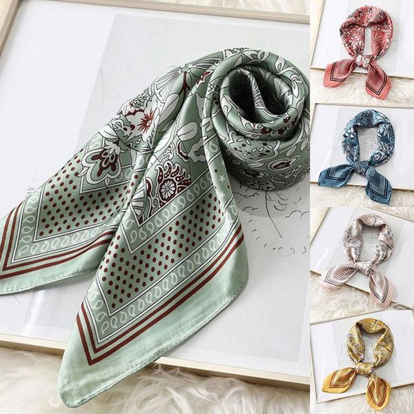scarves women fashion silk square bag scarf floral print neck foulard head kerchief bandana female korean style shawls wraps, Blue;gray
scarves women fashion silk square bag scarf floral print neck foulard head kerchief bandana female korean style shawls wraps, Blue;gray