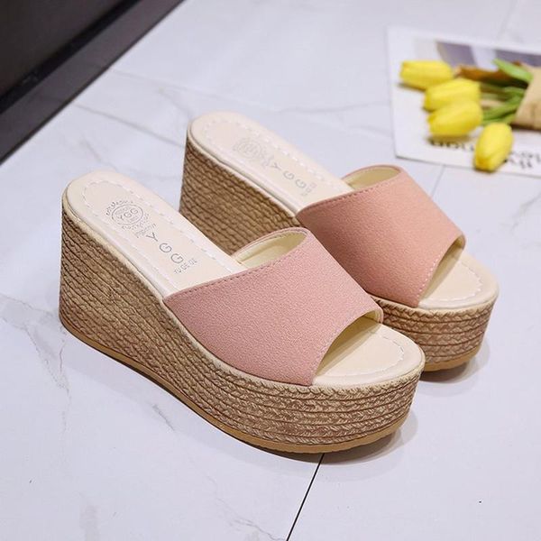 summer sandals, thick grass bottom slope with fishnet mouth shoes, comfortable beach shoes for women's seaside holiday slippers, Black
summer sandals, thick grass bottom slope with fishnet mouth shoes, comfortable beach shoes for women's seaside holiday slippers, Black