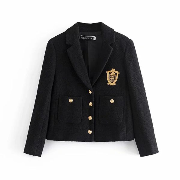 fashion vintage college style women black tweed jacket single-breasted pocket long sleeve female uniform coat casaco femme 210520, Black;brown
fashion vintage college style women black tweed jacket single-breasted pocket long sleeve female uniform coat casaco femme 210520, Black;brown