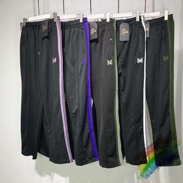awge needles sweatpants women pants multi color stripes butterfly embroidered logo trousers, Black
awge needles sweatpants women pants multi color stripes butterfly embroidered logo trousers, Black