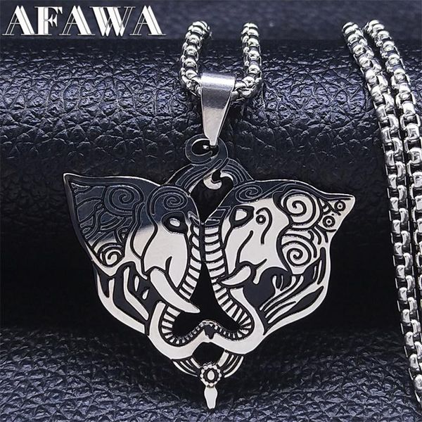 pendant necklaces stainless steel viking amulet couple elephant silver color animal necklace jewelry chaine acier inoxydable n3676s02
pendant necklaces stainless steel viking amulet couple elephant silver color animal necklace jewelry chaine acier inoxydable n3676s02