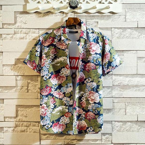 summer short sleeve shirt mens casual flower beach hawaiian shirts slim fit floral men fashion lapel plus size men's, White;black
summer short sleeve shirt mens casual flower beach hawaiian shirts slim fit floral men fashion lapel plus size men's, White;black