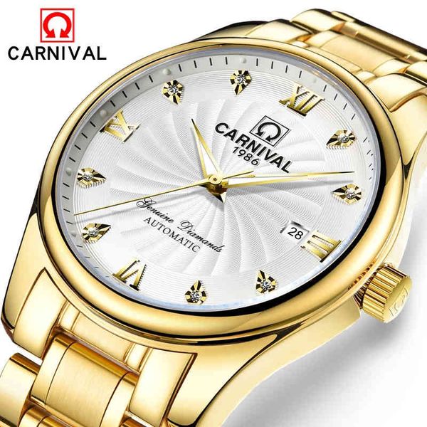 carnival mark gold automatic business clock man luxe mode waterproof calendar mechanical relogio masculino, Slivery;brown
carnival mark gold automatic business clock man luxe mode waterproof calendar mechanical relogio masculino, Slivery;brown
