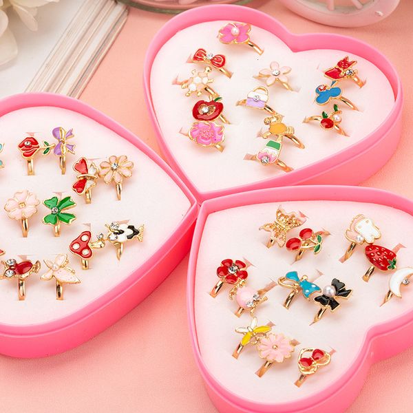 love ring 12pcs cute cartoon kids rings flower animal fruit adjustable sweet child girls with heart box children gifts jewelry, Slivery;golden
love ring 12pcs cute cartoon kids rings flower animal fruit adjustable sweet child girls with heart box children gifts jewelry, Slivery;golden
