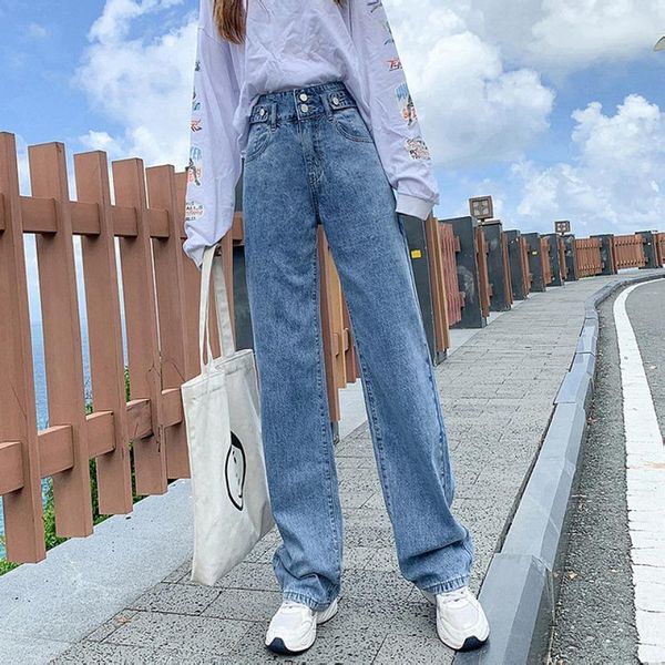 women's jeans autumn thin wide-leg 2021 casual high waist slimming fashion drape mopping trousers european and american popu, Blue
women's jeans autumn thin wide-leg 2021 casual high waist slimming fashion drape mopping trousers european and american popu, Blue