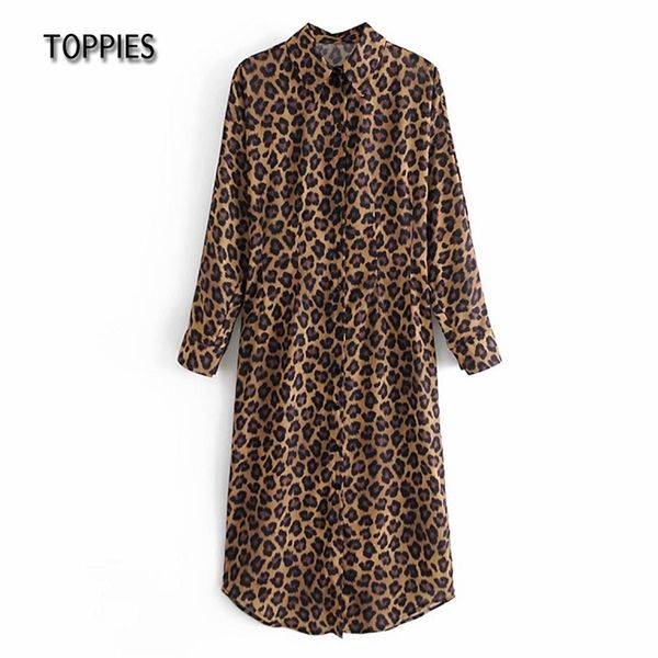 spring autumn fashion casual shirt dress leopard print feminine long sleeves with collar button 210421, Black;gray
spring autumn fashion casual shirt dress leopard print feminine long sleeves with collar button 210421, Black;gray