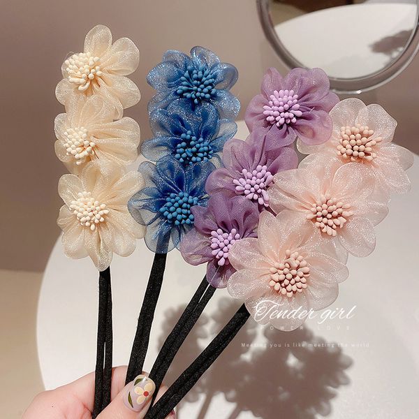 gauze flower hair ponytail hair ornament personality temperament net red headdress mori hair conditioner, Golden;silver
gauze flower hair ponytail hair ornament personality temperament net red headdress mori hair conditioner, Golden;silver