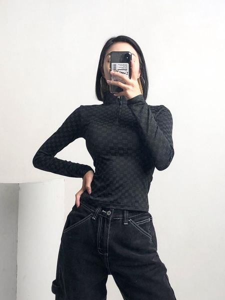 women's t-shirt women long sleeve reflective tee slim crop turtleneck autumn summer t shirt, White
women's t-shirt women long sleeve reflective tee slim crop turtleneck autumn summer t shirt, White