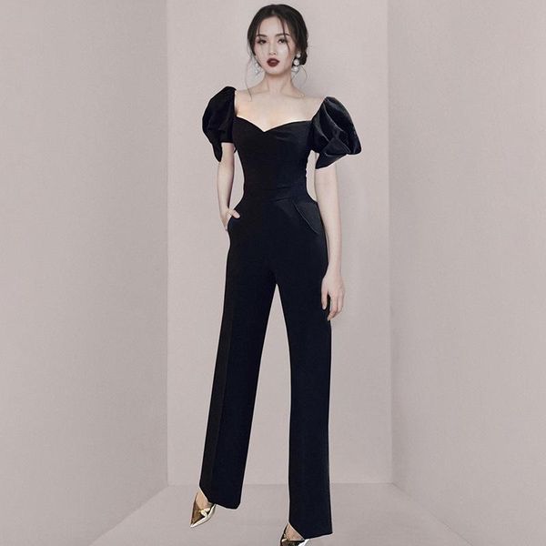 women's jumpsuits & rompers women puff sleeve bow ladies overalls short v-neck high waist slim black evening party jumpsuit, Black;white
women's jumpsuits & rompers women puff sleeve bow ladies overalls short v-neck high waist slim black evening party jumpsuit, Black;white