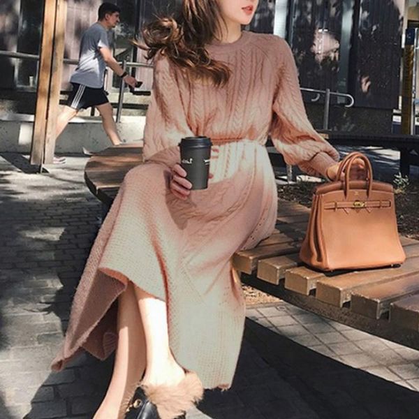 women winter sweater dress korean simple stylish casual plain sweet vestidos elegant autumn street trips warm knitted dresses, Black;gray
women winter sweater dress korean simple stylish casual plain sweet vestidos elegant autumn street trips warm knitted dresses, Black;gray