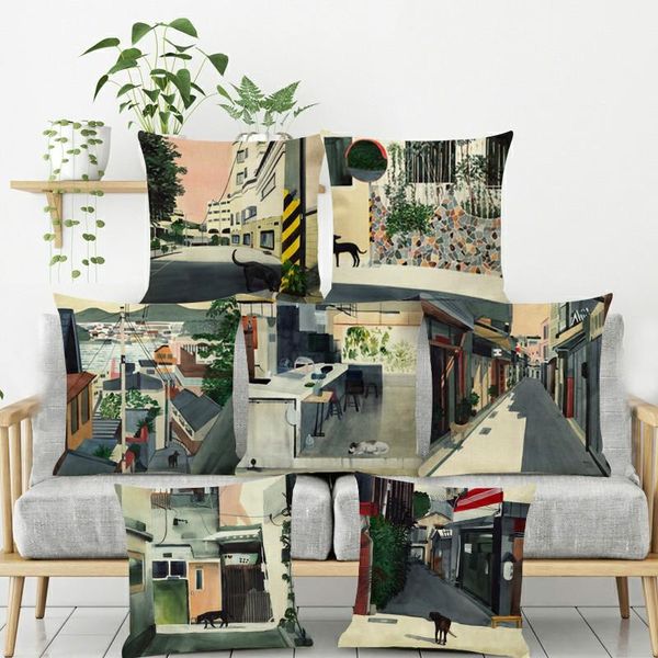 healing series cats in the city corner pillow cover polyester decorative cushion throw pillows case decoration for sofa 45 cushion/decorativ
healing series cats in the city corner pillow cover polyester decorative cushion throw pillows case decoration for sofa 45 cushion/decorativ