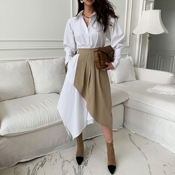 clothes white party office irregular womens dress shirt elegant long sleeve female pleated spring 2 pieces, Black;gray
clothes white party office irregular womens dress shirt elegant long sleeve female pleated spring 2 pieces, Black;gray