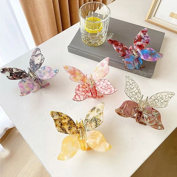 butterfly shape acetate hair claw clip sweet fairy women hairclips crab gradient tie-dye colored clamps ponytail clips, Slivery;white
butterfly shape acetate hair claw clip sweet fairy women hairclips crab gradient tie-dye colored clamps ponytail clips, Slivery;white