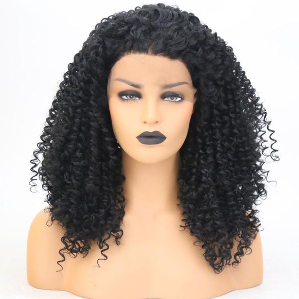 synthetic wigs vearda high temperature fiber kinky curly wig long black hair for women lace front part
synthetic wigs vearda high temperature fiber kinky curly wig long black hair for women lace front part