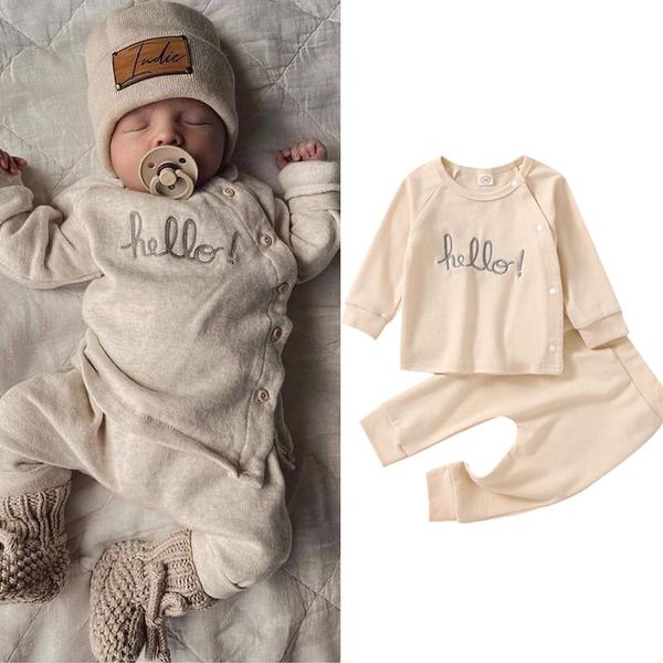 clothing sets 0-24m baby outfit toddlers autumn letter embroidery oblique button long sleeve trousers girls boys set, White
clothing sets 0-24m baby outfit toddlers autumn letter embroidery oblique button long sleeve trousers girls boys set, White