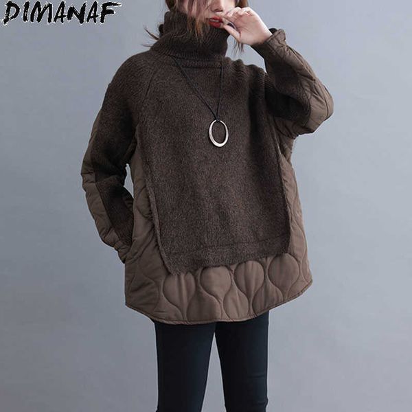 winter plus size women sweaters patchwork wadded pullover knitting turtleneck fashion casual style loose sweater 210531, White;black
winter plus size women sweaters patchwork wadded pullover knitting turtleneck fashion casual style loose sweater 210531, White;black
