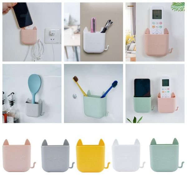 hooks & rails cute cartoon cat tv remote control storage box air conditioner case mobile phone plug holder wall mounted organizer
hooks & rails cute cartoon cat tv remote control storage box air conditioner case mobile phone plug holder wall mounted organizer
