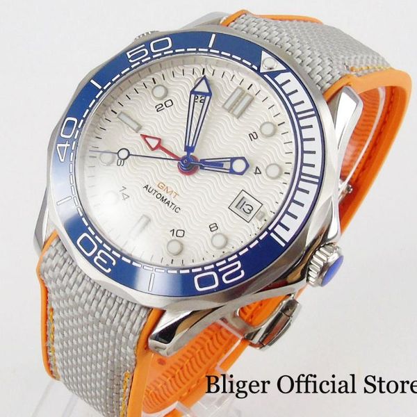 wristwatches white 41mm men watch gmt automatic movement rubber band rotating bezel stainless steel case, Slivery;brown
wristwatches white 41mm men watch gmt automatic movement rubber band rotating bezel stainless steel case, Slivery;brown