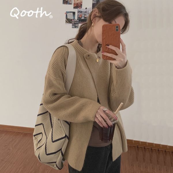 qooth winter cardigan casual women full sleeve knitting cotton outwear loose plain color lady clothes coats qt288 210518, White
qooth winter cardigan casual women full sleeve knitting cotton outwear loose plain color lady clothes coats qt288 210518, White