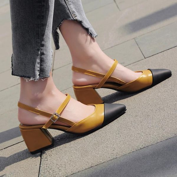 summer high heels thick heel women's shoes fat sandals feet wide simple fashion wild word buckle, Black
summer high heels thick heel women's shoes fat sandals feet wide simple fashion wild word buckle, Black