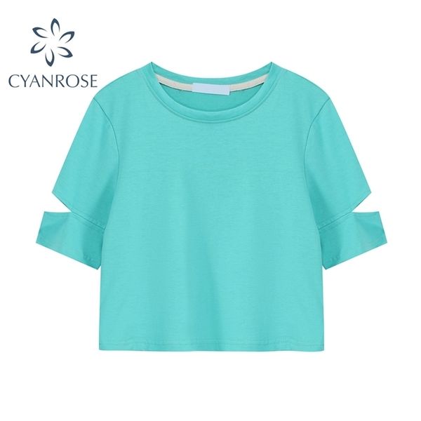 hollow out short sleeve t shirt women's solid crop tees crewneck retro y2k streetwear stylish lady summer female 210515, White
hollow out short sleeve t shirt women's solid crop tees crewneck retro y2k streetwear stylish lady summer female 210515, White