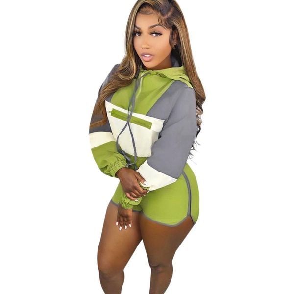 women's tracksuits two piece set fashion casual solid women autumn zipper long sleeve crop hoodies and bandage drawstring shorts, Gray
women's tracksuits two piece set fashion casual solid women autumn zipper long sleeve crop hoodies and bandage drawstring shorts, Gray