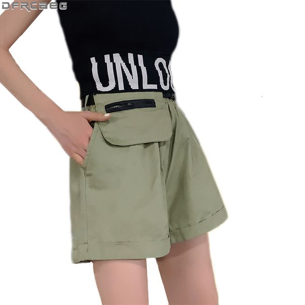 women's shorts casual summer cargo women with belt zipper pocket ladies stretch high waist short femme streetwear wide leg pgsg, White;black
women's shorts casual summer cargo women with belt zipper pocket ladies stretch high waist short femme streetwear wide leg pgsg, White;black