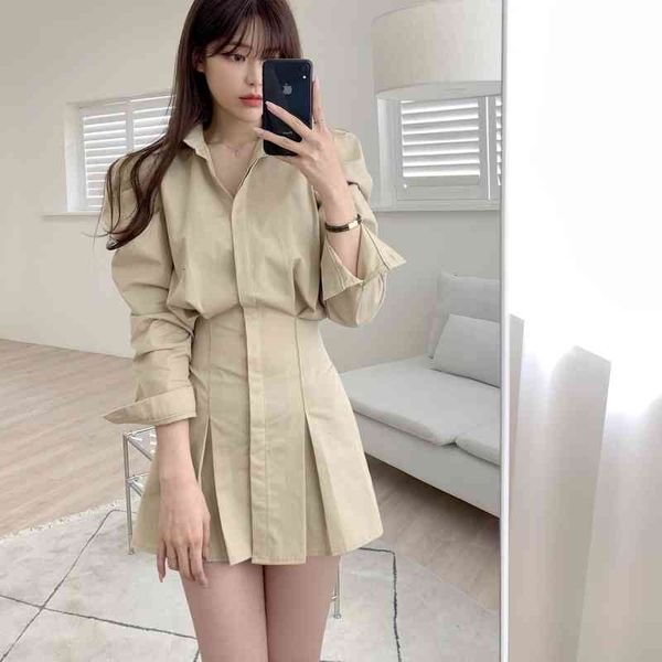 wet turn down collar dress in long female sleeve high hip draped line dressed spring 2021 solid thin robe, Black;gray
wet turn down collar dress in long female sleeve high hip draped line dressed spring 2021 solid thin robe, Black;gray