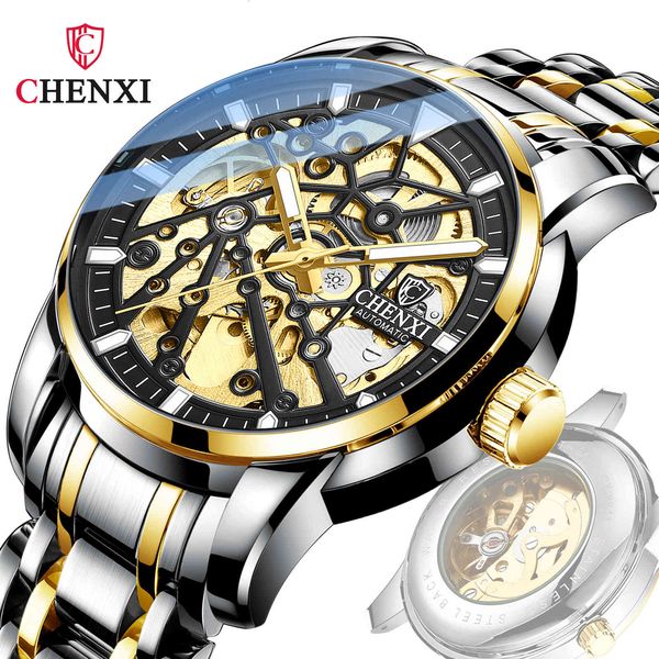 watch chenxi hollow mechanical men's automatic waterproof steel band luminous, Slivery;brown
watch chenxi hollow mechanical men's automatic waterproof steel band luminous, Slivery;brown