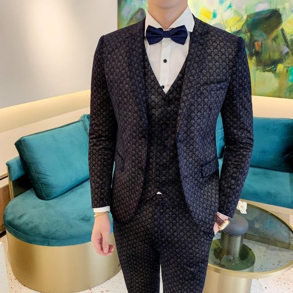 men's suits & blazers 2021 suit luxury wedding upgrade master of ceremonies dress embroidered plaid casual dinner, White;black
men's suits & blazers 2021 suit luxury wedding upgrade master of ceremonies dress embroidered plaid casual dinner, White;black